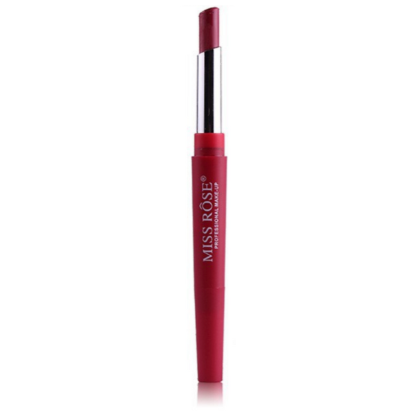 MISS ROSE DOUBLE-END LIP LINER AND LIPSTICK MOISTURIZING WATERPROOF LONG-LASTING LIP GLOSS