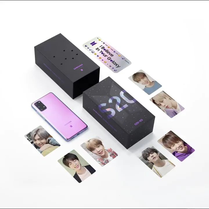 Samsung Galaxy BTS edition- S20+ and photo cards