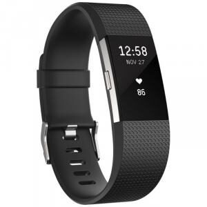 FITBIT CHARGE 2 BLACK SILVER SMALL