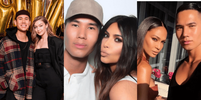 Patrick Ta with Kim Kardashian, Jennifer Lopez and Gigi Hadid