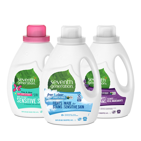 Seventh Generation Laundry Detergent - Free and Clear, Fresh Lavender and Baby Detergent
