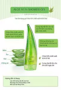 Gel tắm lô hội Aloe 92%