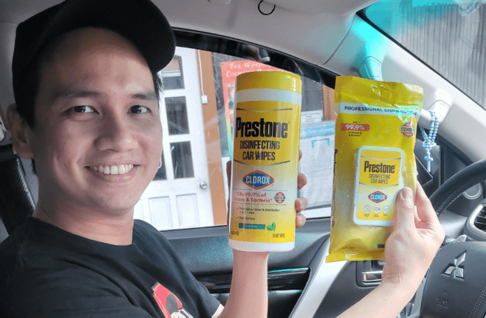 Car interior cleaning: 99% of Metro Manila users trust that Prestone Disinfecting Car Wipes can remove dirt, greases and stains in their car